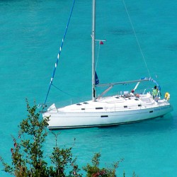 sailing yacht anchored